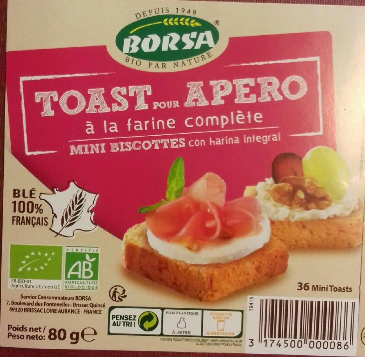 Borsa Toast pour l'apéro packshot