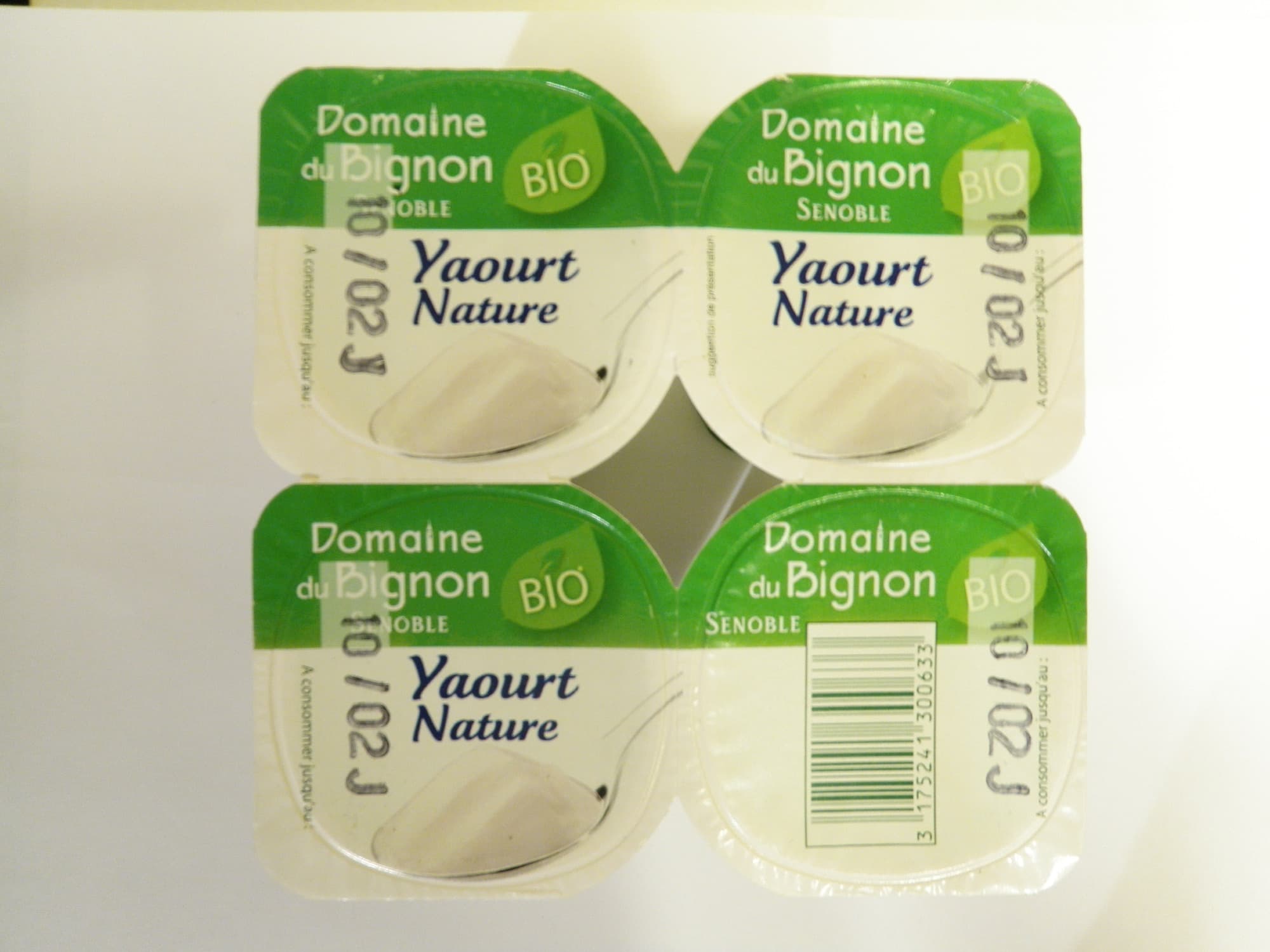 Senoble Yaourt Nature bio packshot