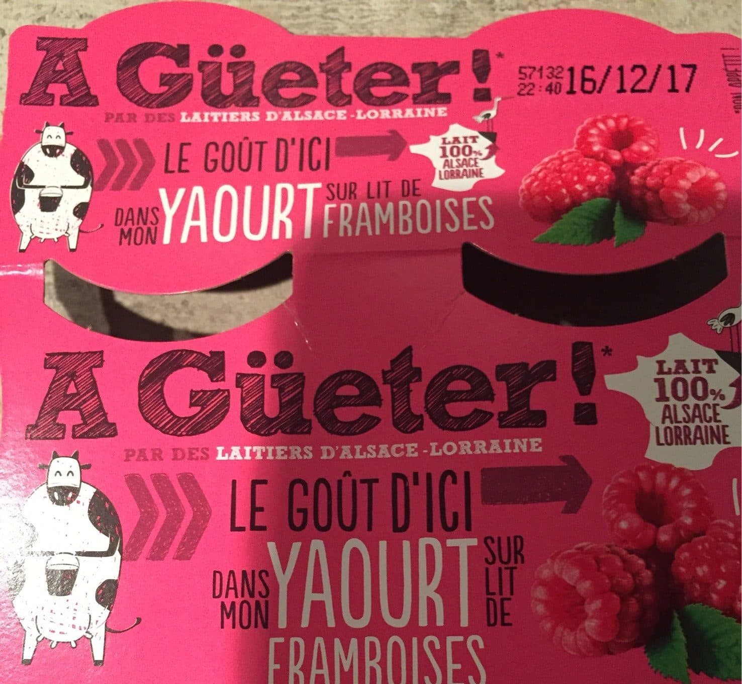 A Güeter! Yaourt framboise packshot