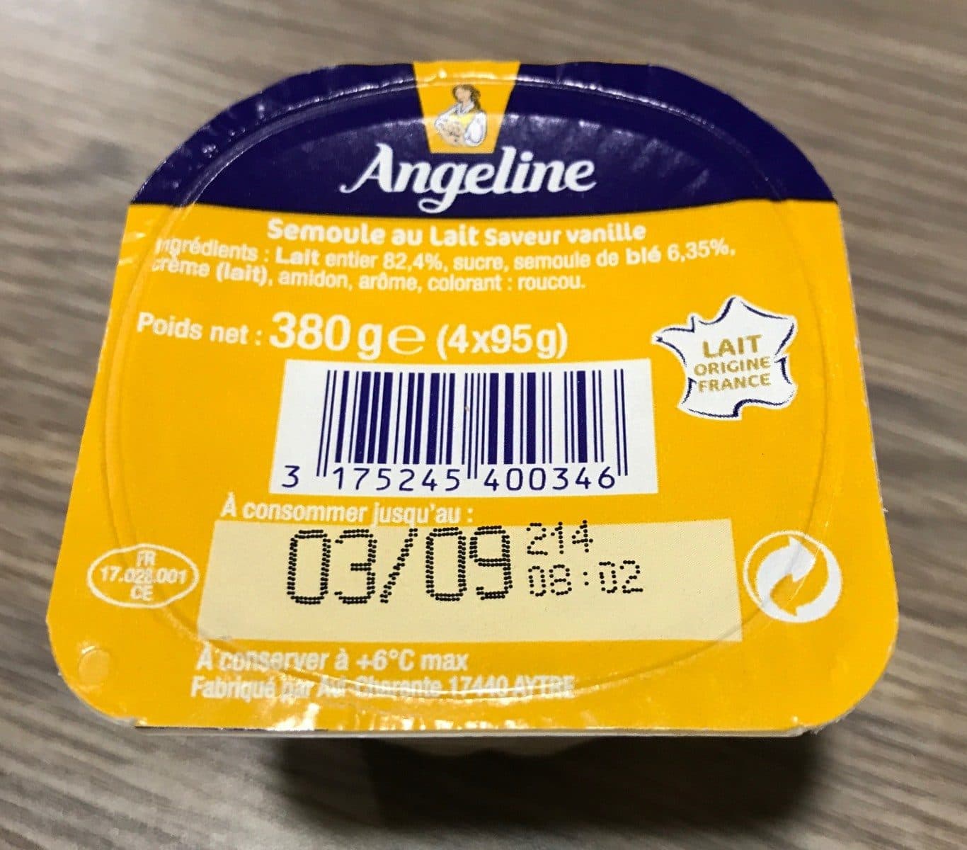 Open Food Facts Semoule Au Lait Vanille packshot