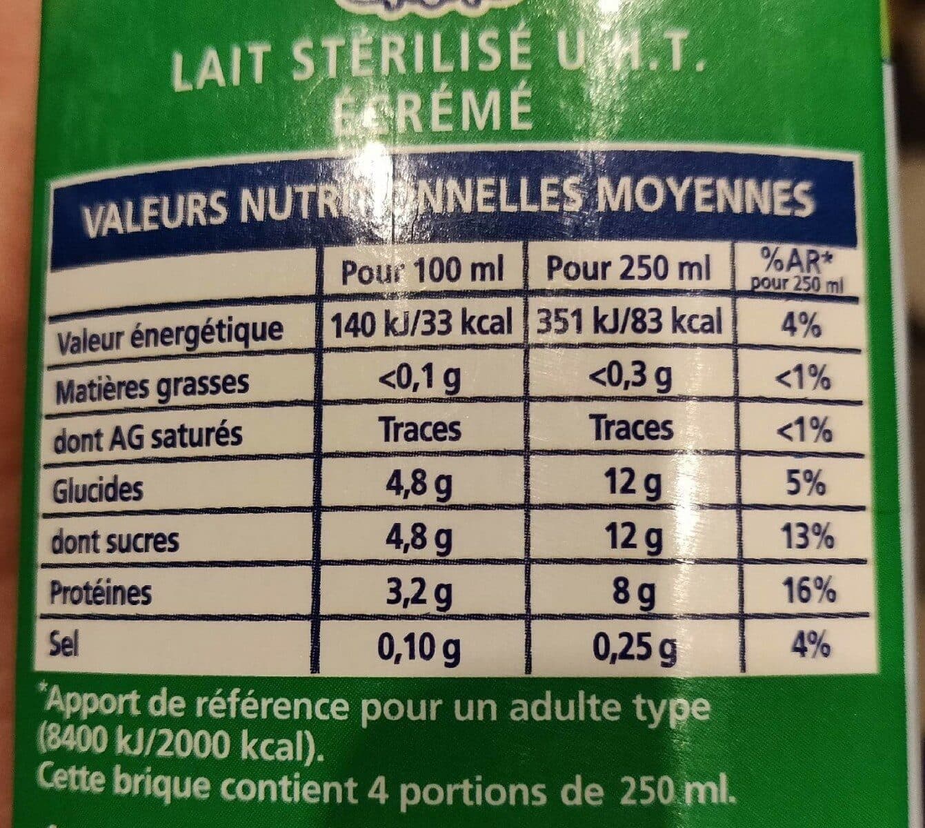 Le Petit Vendéen Lait Ecrémé UHT packshot