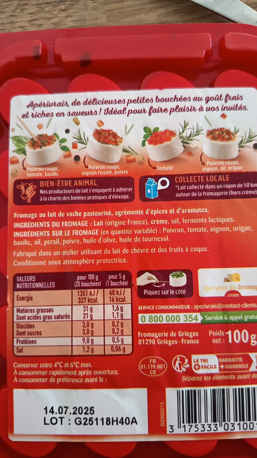 Apérivrais Saveurs d'Italie packshot