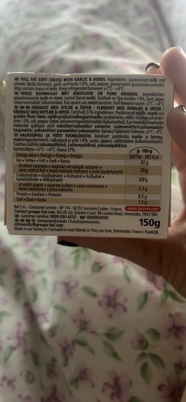 Boursin FULL FAT SOFT CHEESE WITH GARLIC & HERBS packshot