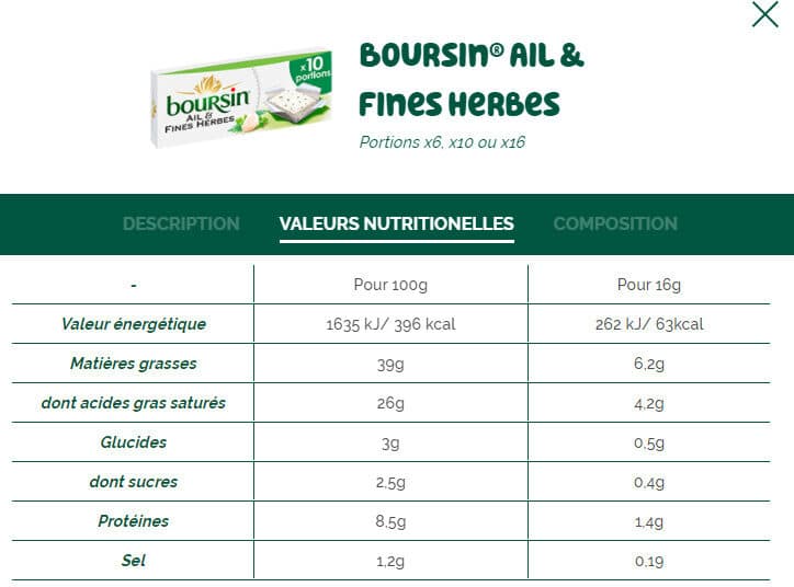 Boursin Boursin® Ail & Fines Herbes Portion x10 packshot