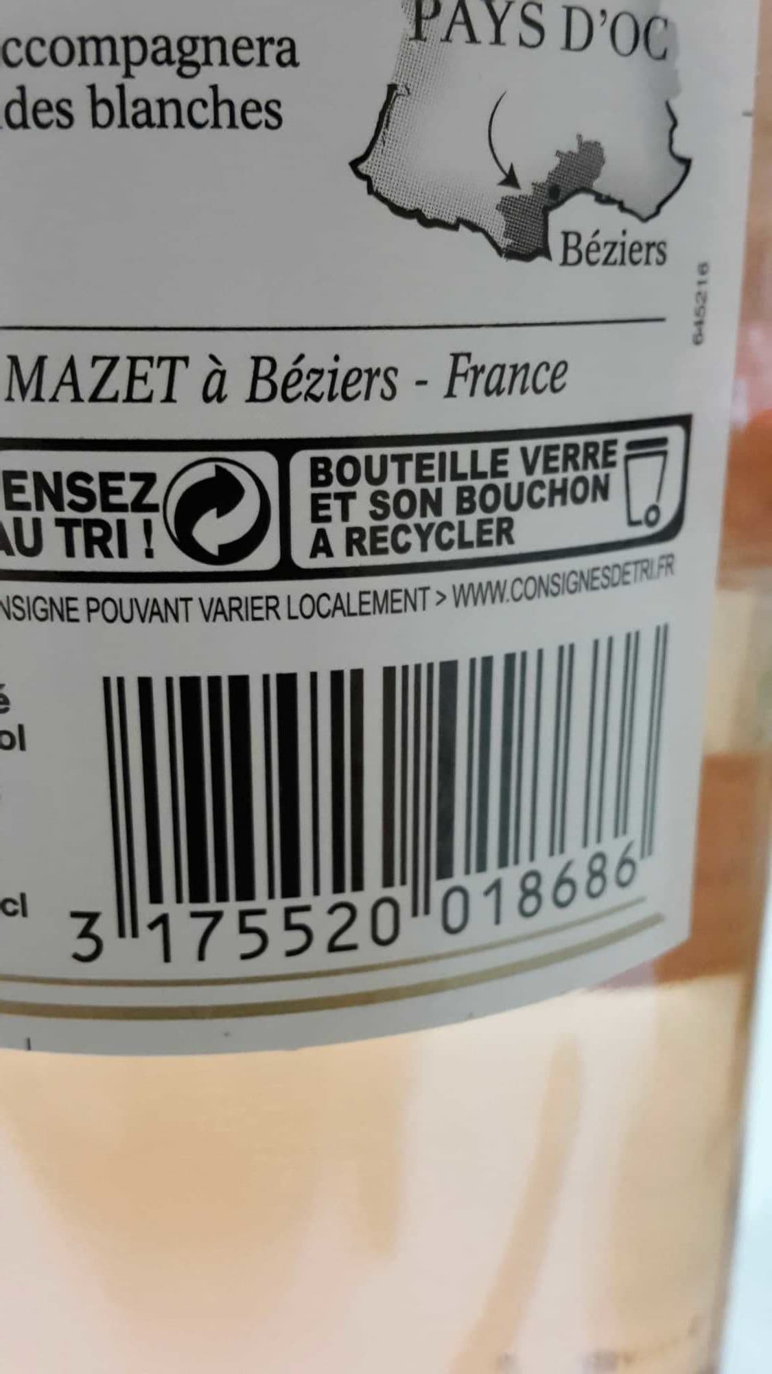 Roche Mazet Grenache Cinsault Pays D'Oc packshot