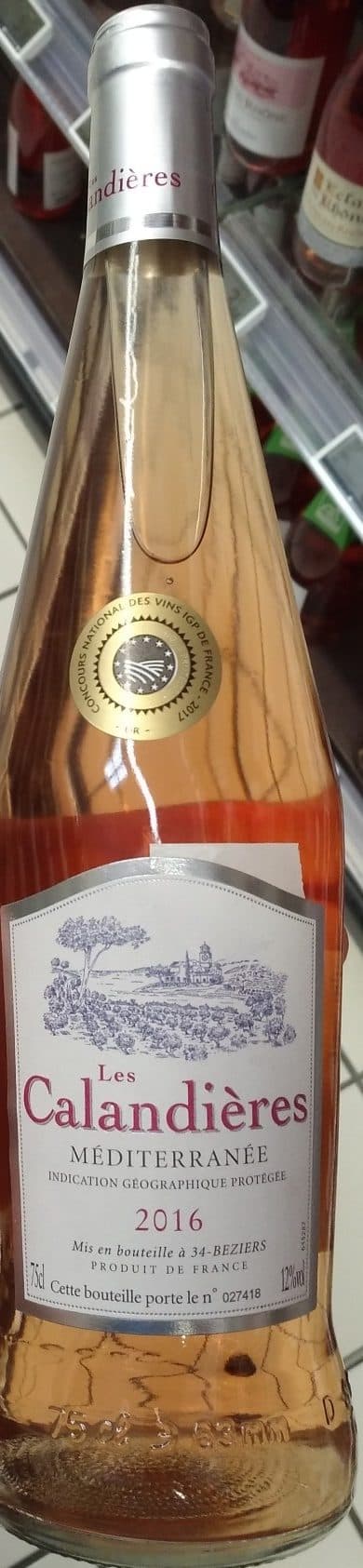 Les Calandières Méditerrannée IGP, rosé packshot