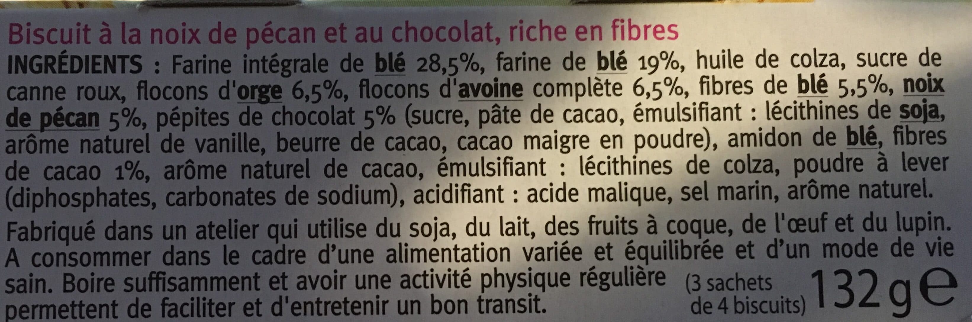 Gerblé Chocolat pecan packshot