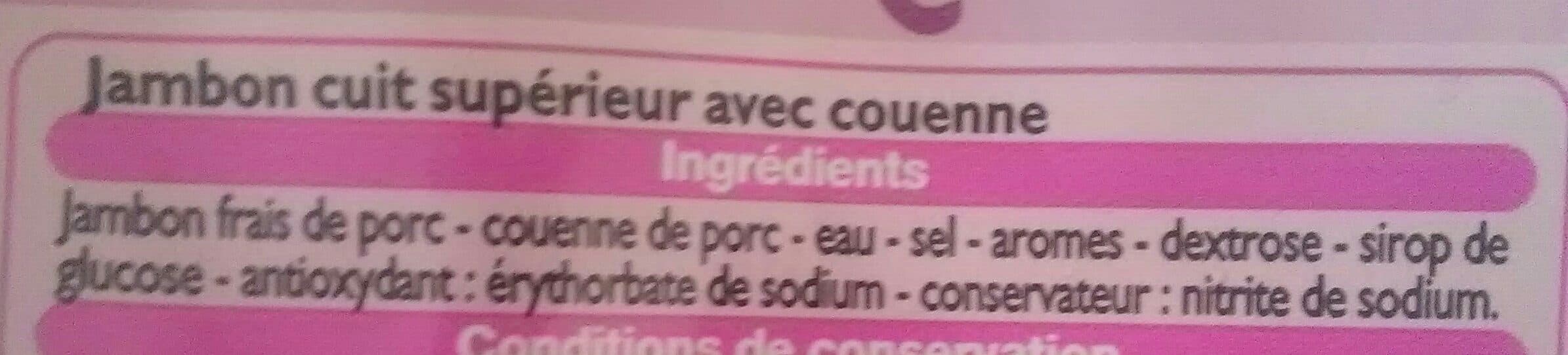Leader Price Jambon cuit supérieur avec couenne packshot