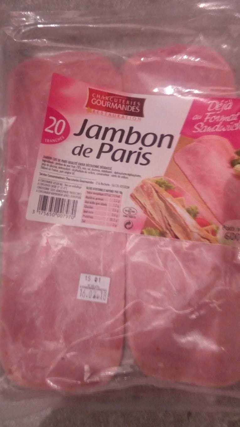 Charcutieries Gourmandes Jambon de paris packshot