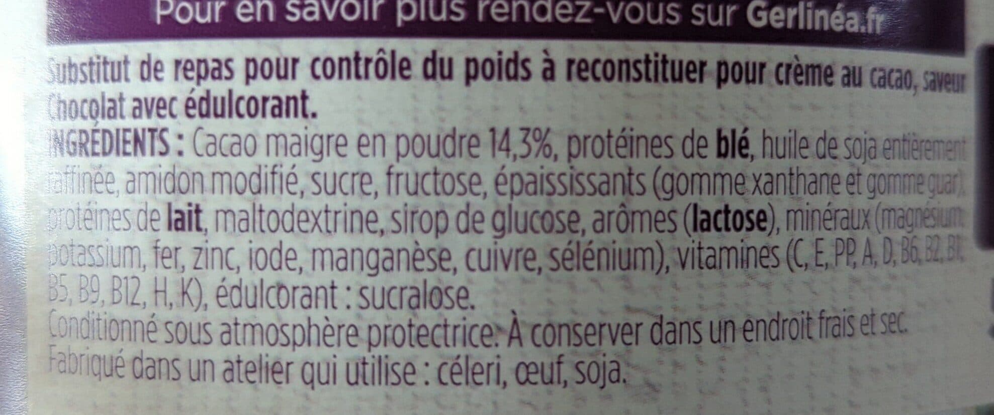 Gerlinéa Crème saveur Chocolat packshot