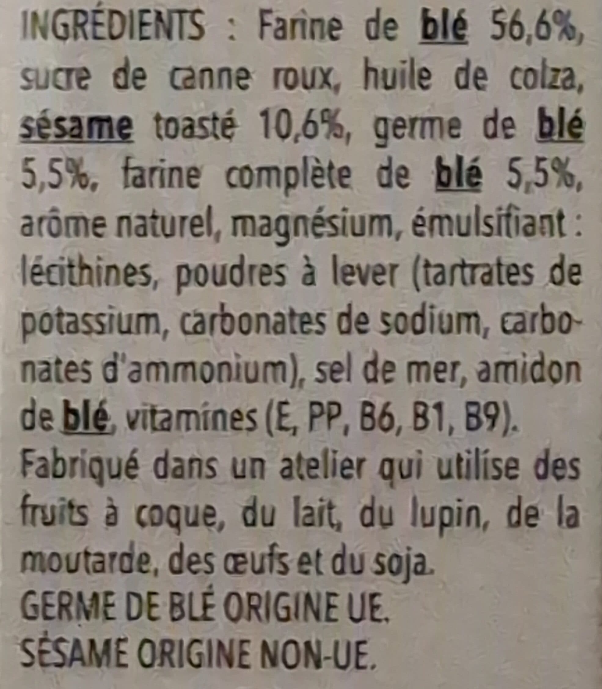 Gerblé 4 biscuits sésame packshot
