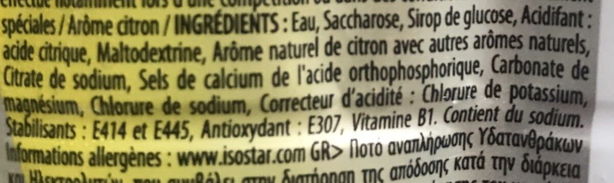 Open Food Facts Isostar Lemon packshot