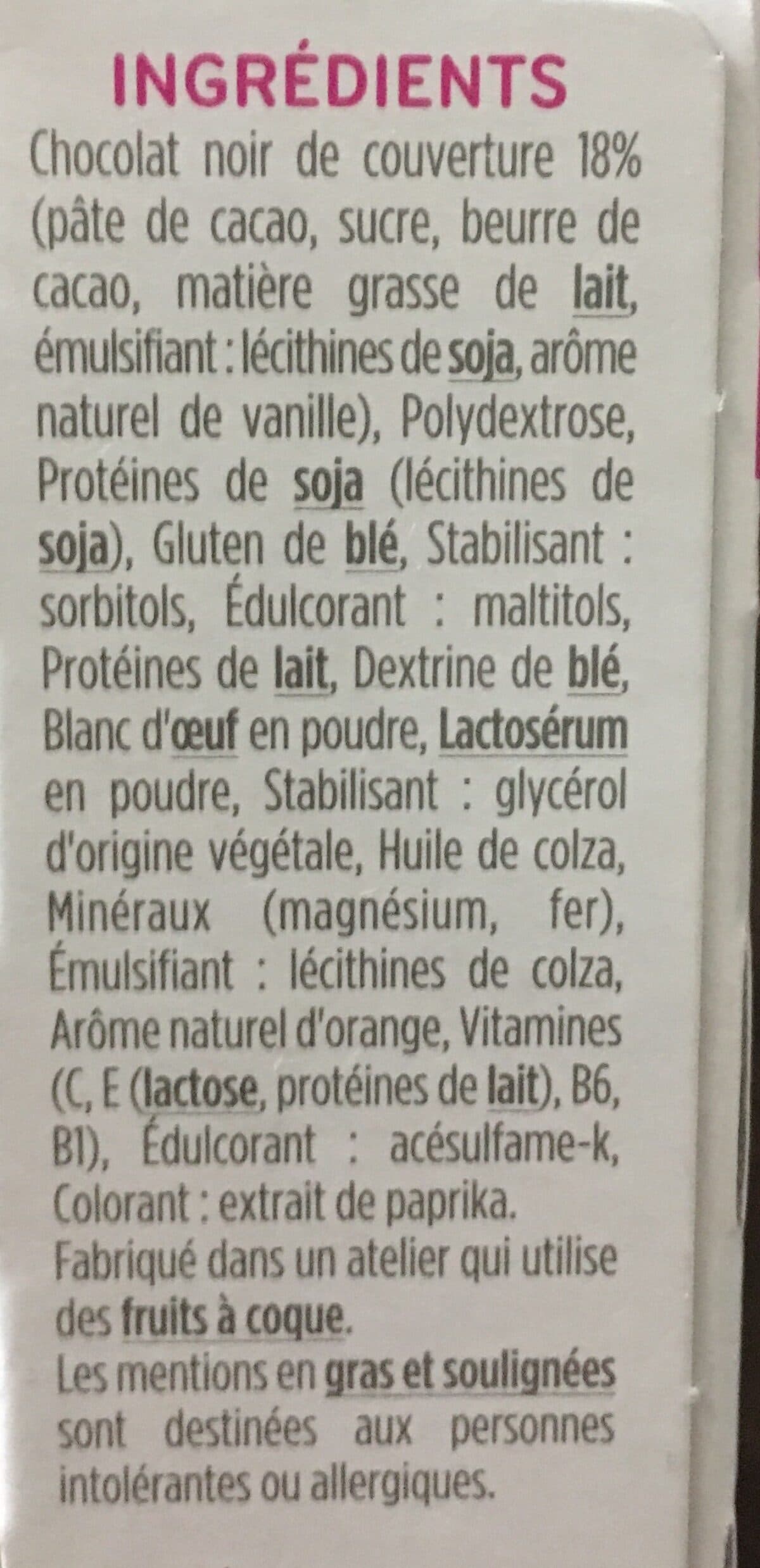 Milical Milical - Barres HP Chocolat Orange - étui 6 barres packshot