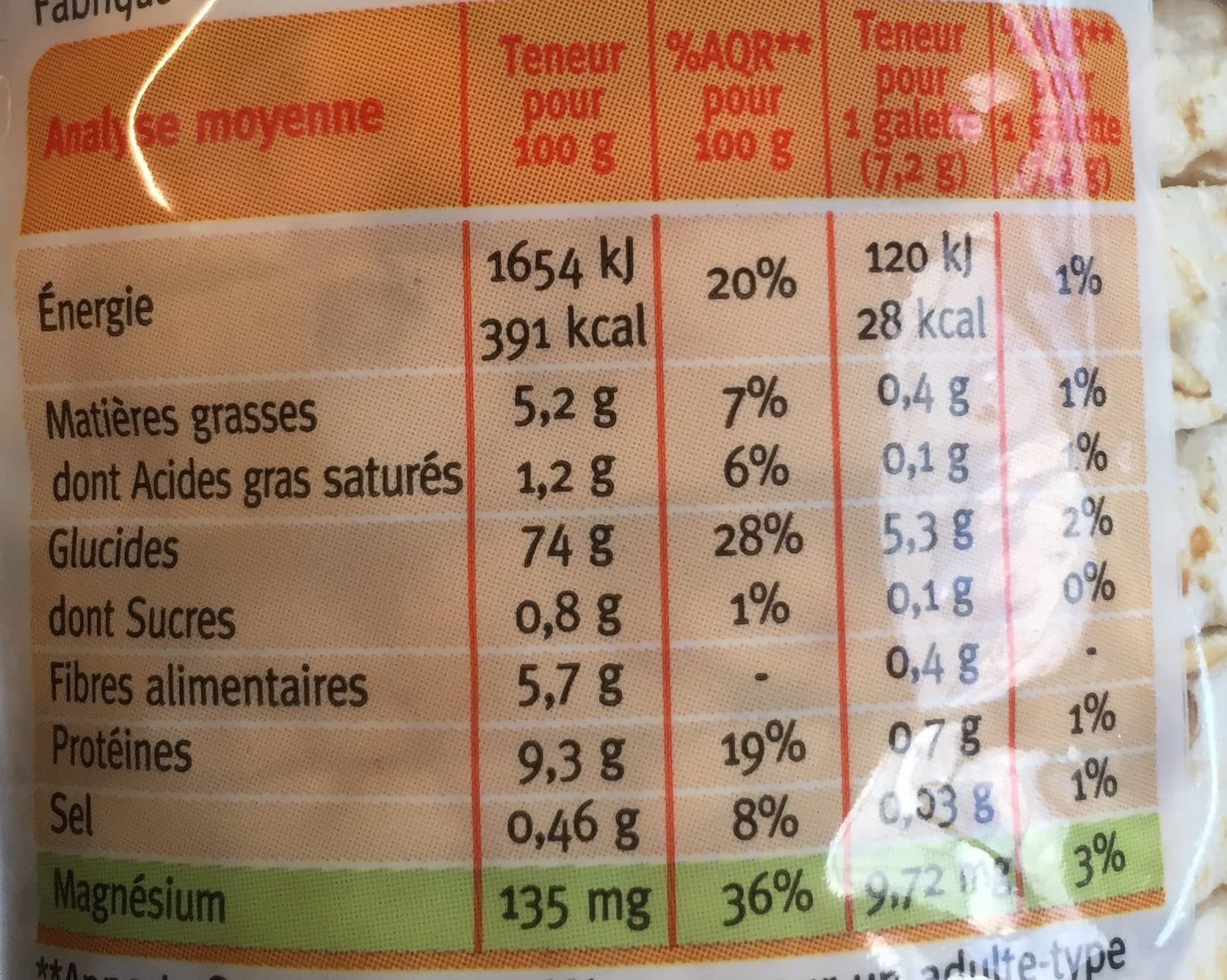 Gerblé Galette 4 céréales complètes packshot