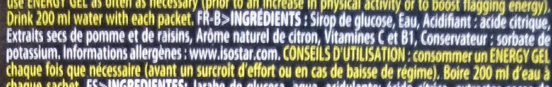 Isostar Isostar Energy Gel Zitrone 4 BTL 35 G packshot