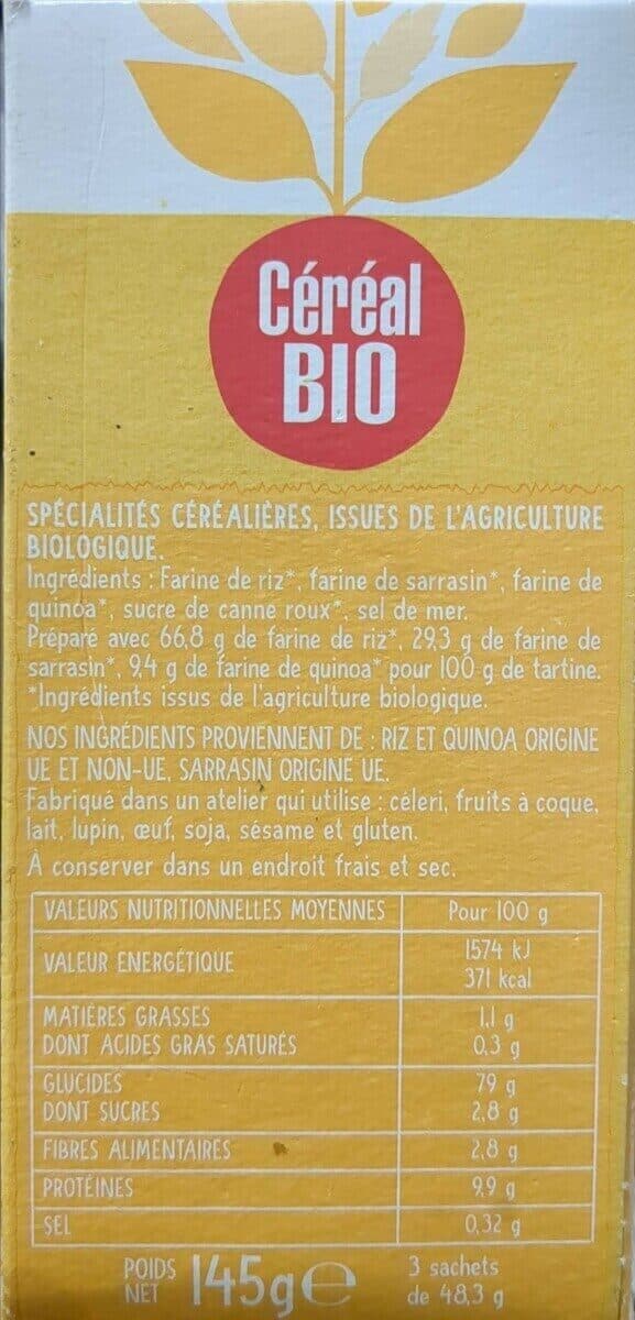 Céréal bio Tartines Craquantes Multi-Céréales packshot