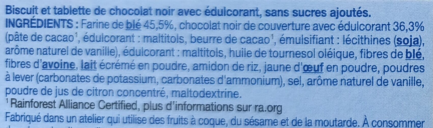 Gerblé Biscuit fondant choco noir sans sucres ajoutés packshot