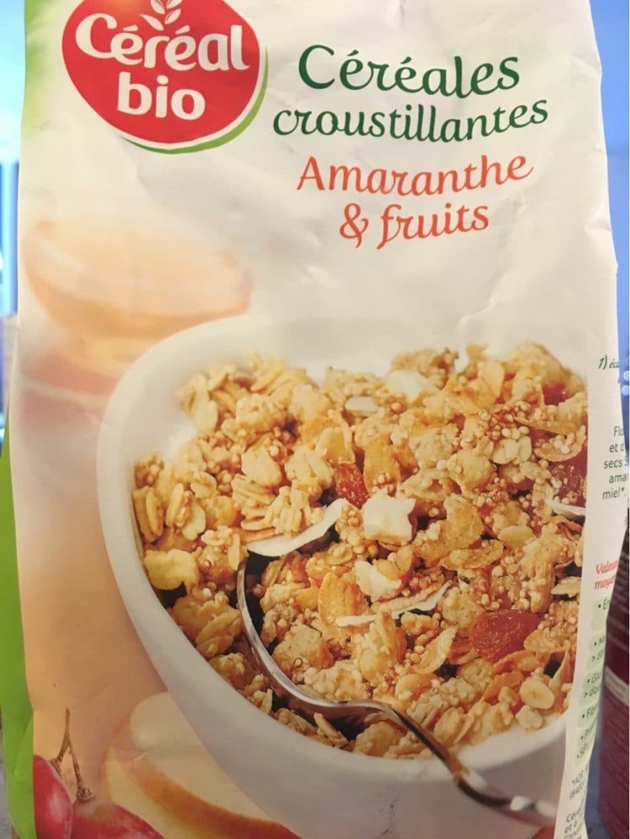 Cereal bio Céréales Amaranthe et Fruits packshot