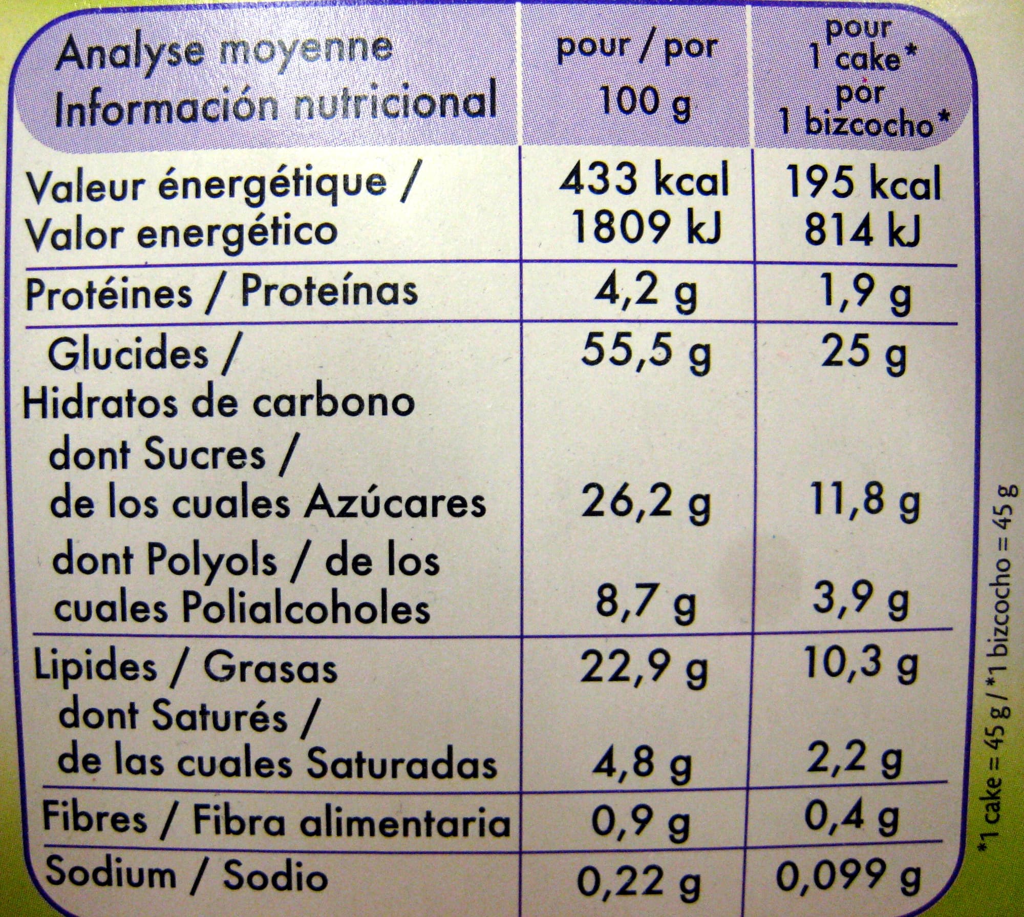 Gerblé Petit cake pépites chocolat sans gluten packshot