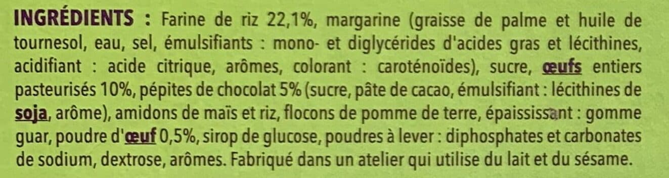 Gerblé Gerble - Gluten Free Chocolate Chip Palet, 160g (5.7oz) packshot