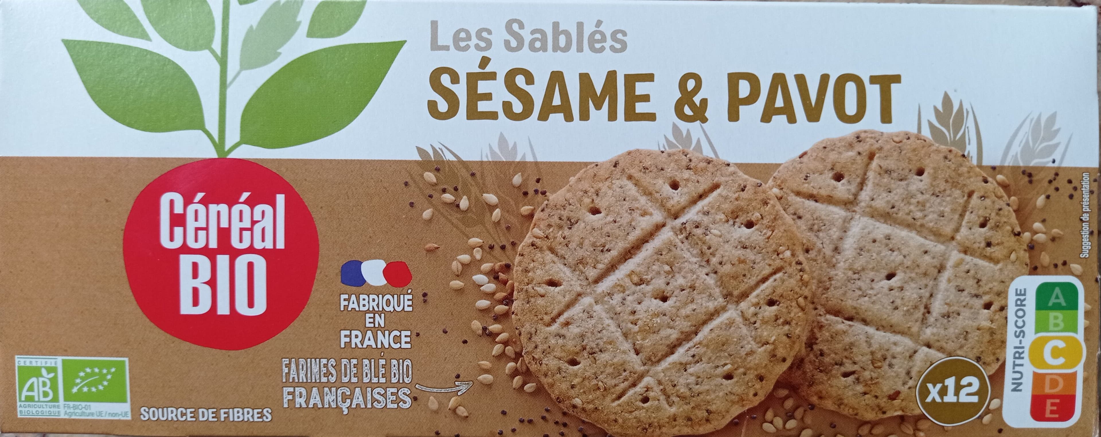 Cereal bio Sablés sésame & pavot packshot