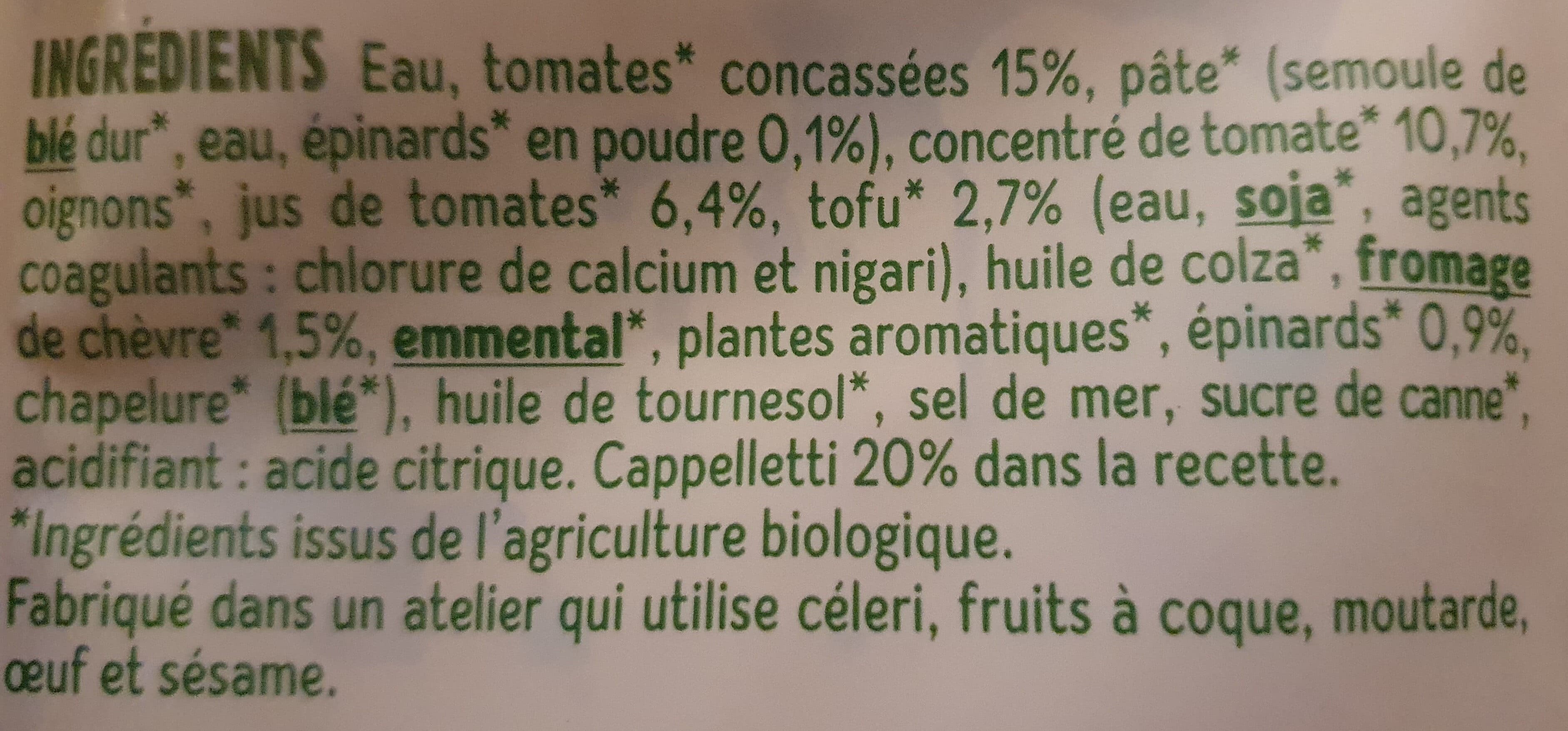 Céréal BIO Cuisiné cappelletti packshot