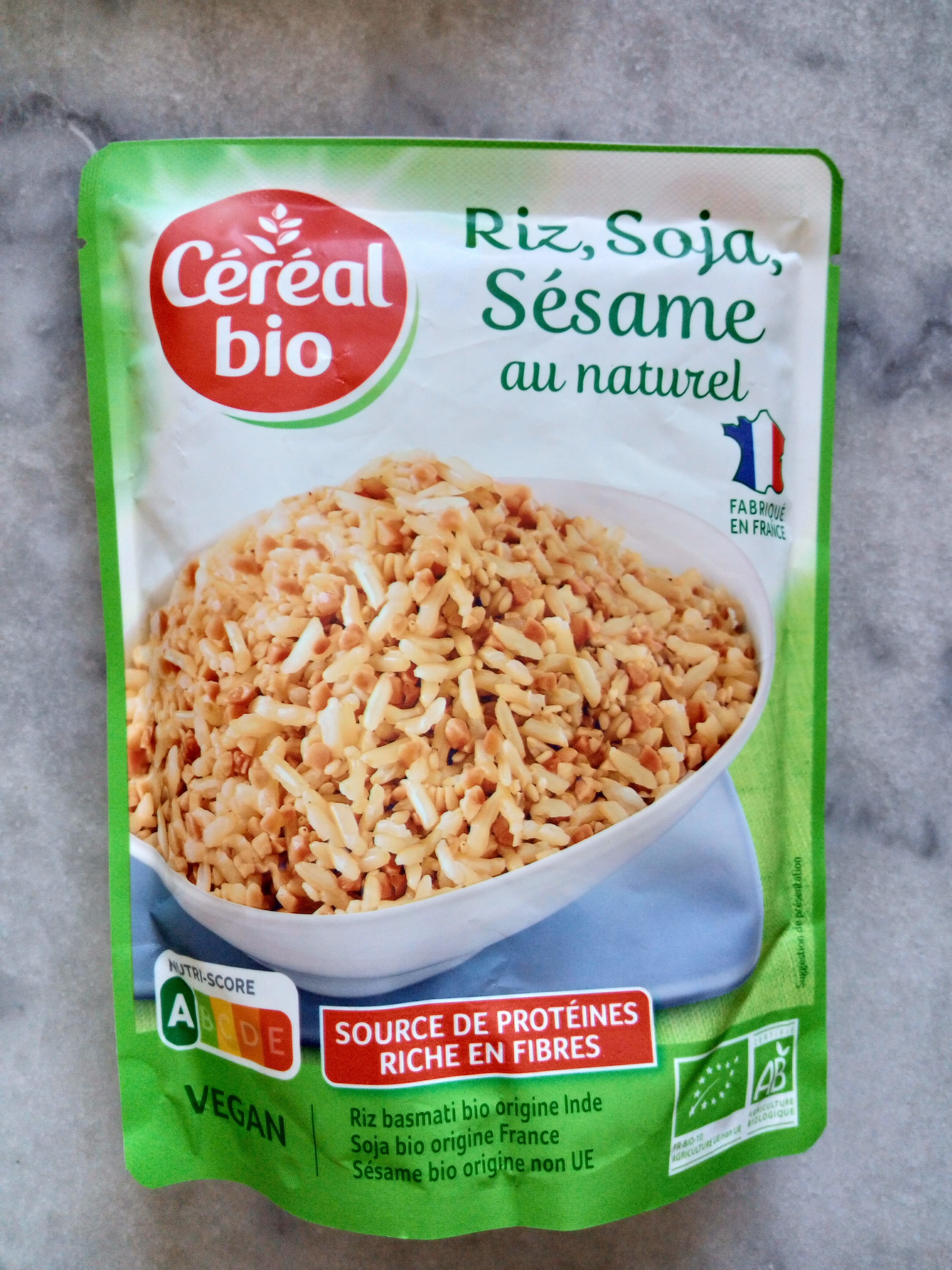 Céréal bio Riz, Soja, Sésame au naturel packshot