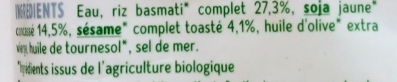 Céréal bio Riz, Soja, Sésame au naturel packshot