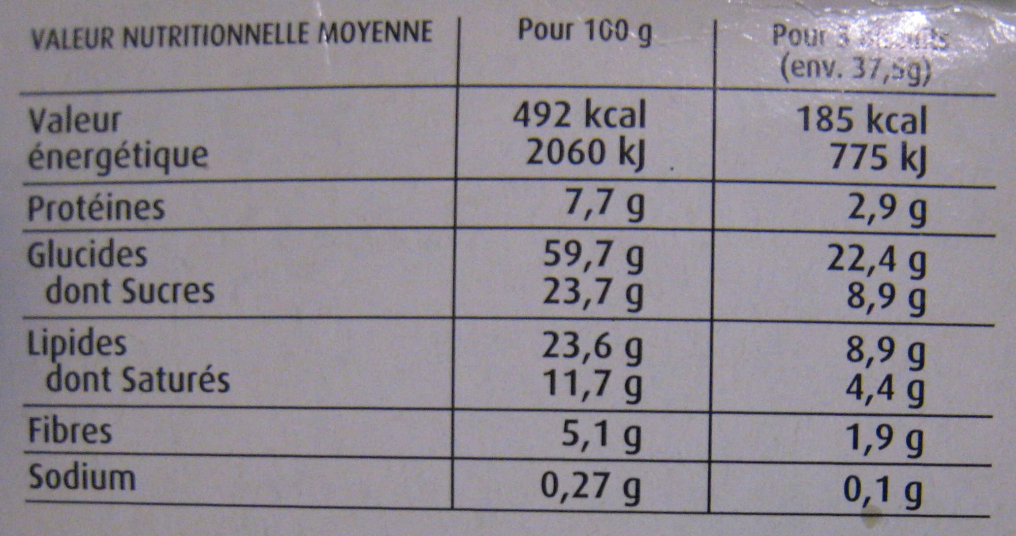 Céréal Bio Sablés Bio nappés chocolat au lait packshot