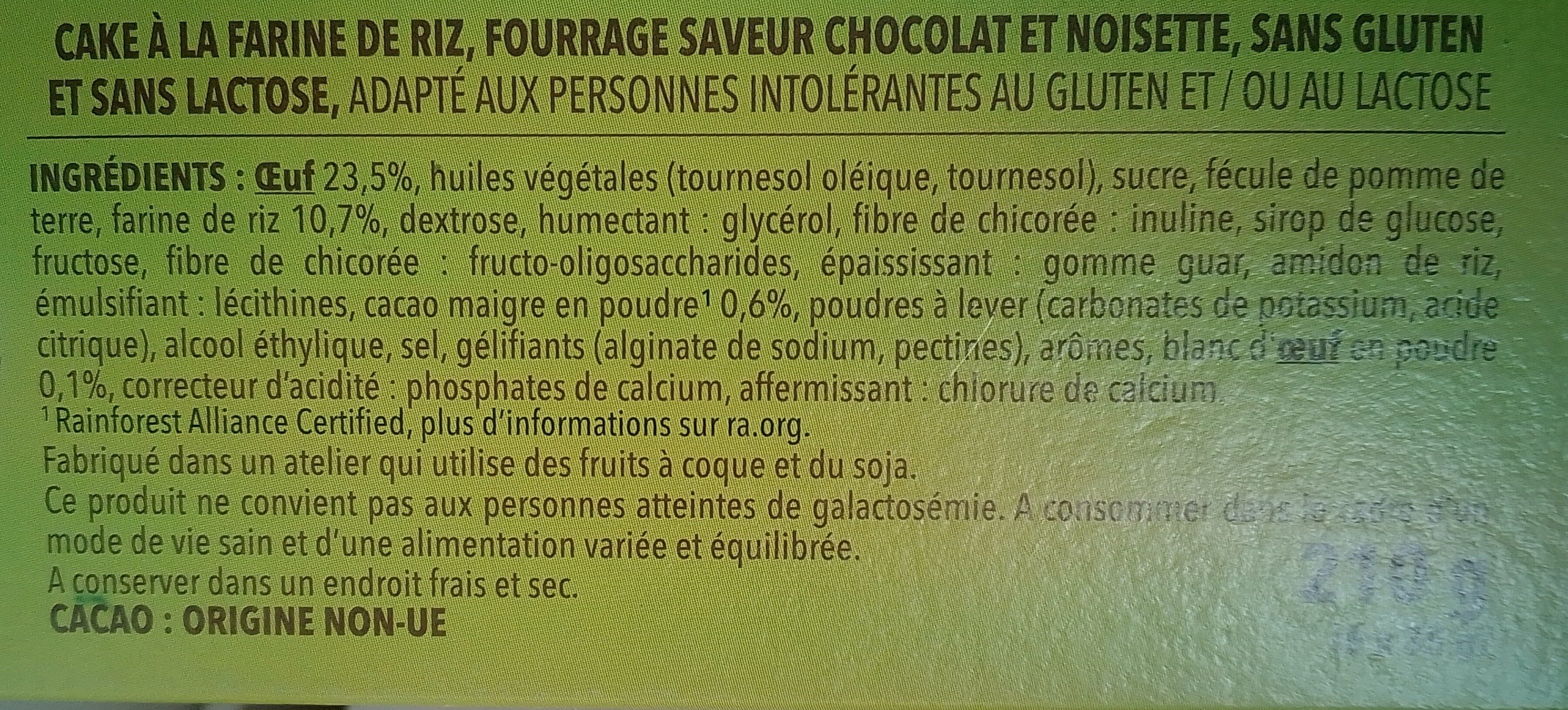 Gerblé Cake fourré saveur chocolat noisette packshot
