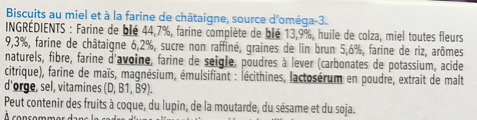 Gerblé Miel Châtaigne graines de lin packshot