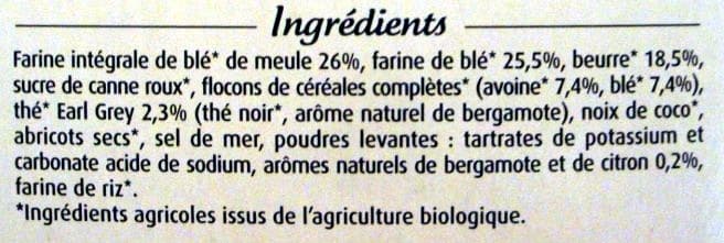 Céréal Bio Sablés bio au beurre Blé, avoine et Earl Grey packshot