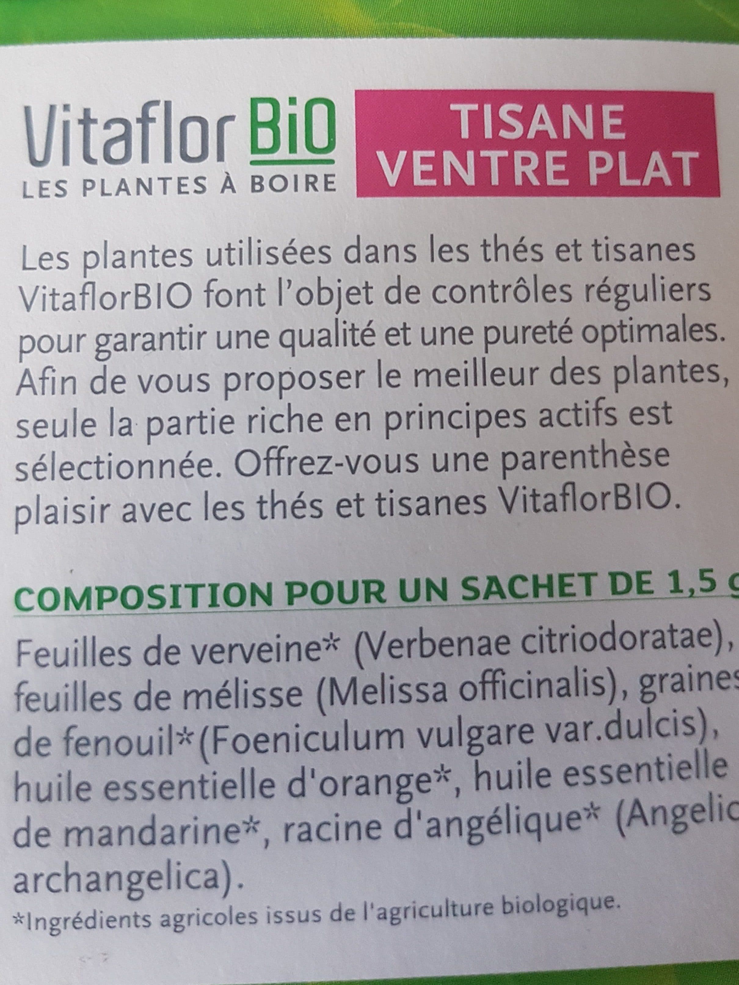 Vitaflor Vitaflor Infusion Ventre Plat 18 Sachets De packshot