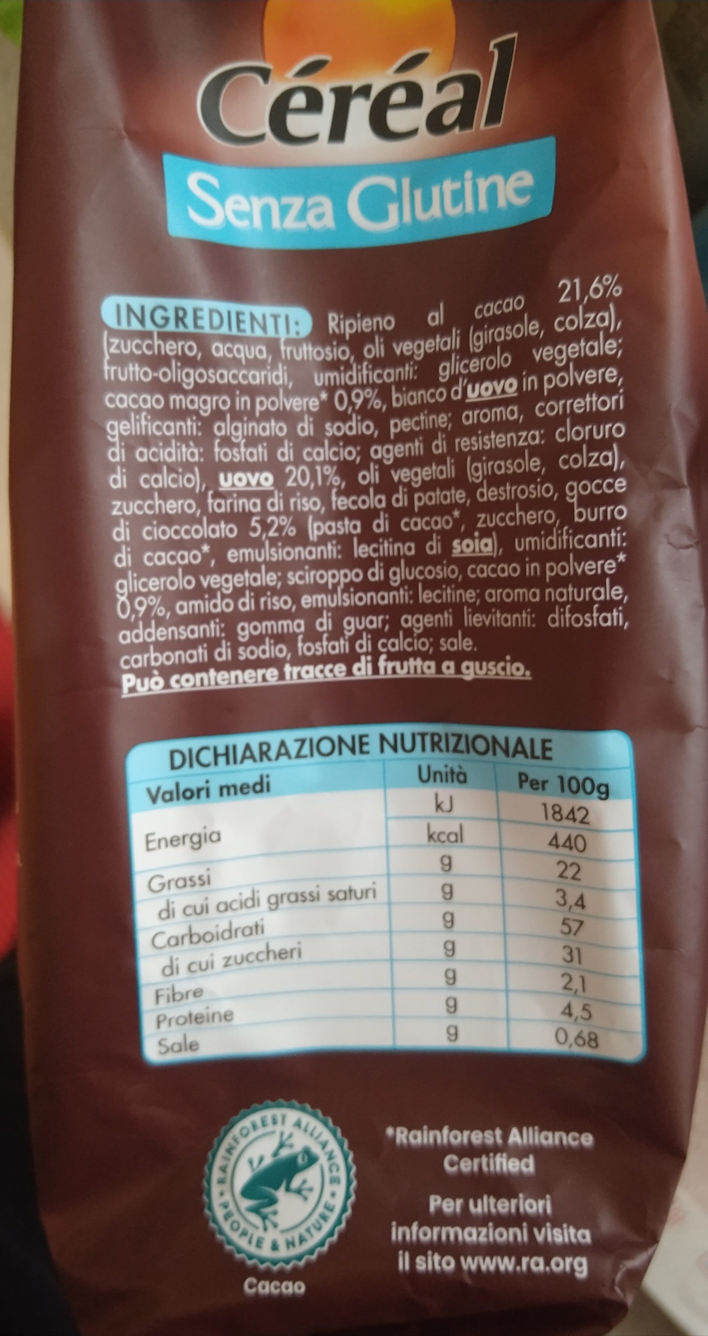 Cèrèal Madeleine Noire Senza Glutine Cèrèal packshot