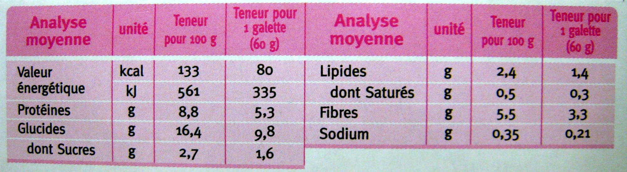 Gerblé Galettes son d'avoine nature Gerblé packshot
