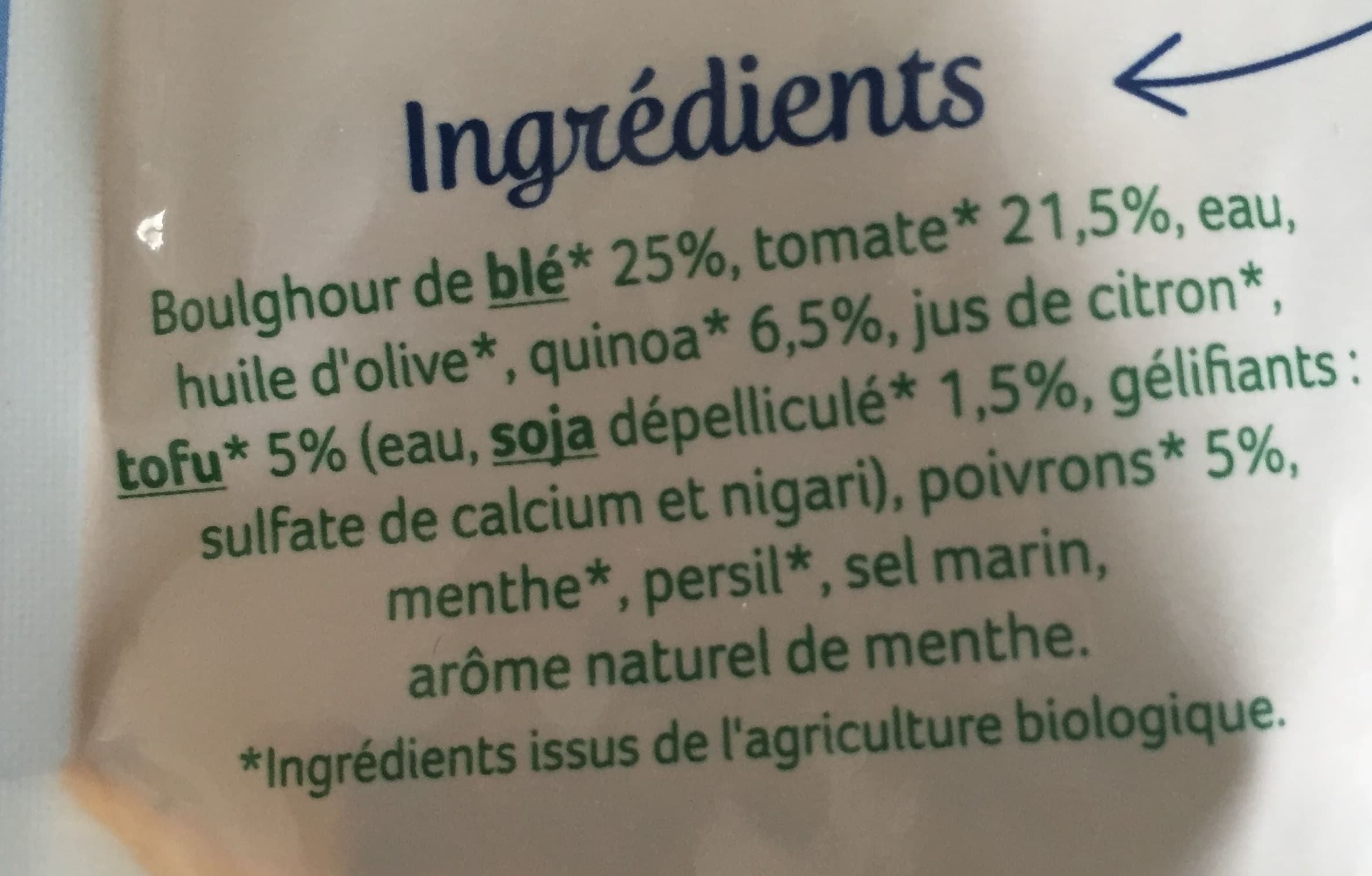 Céréal Bio Taboulé boulghour et quinoa packshot