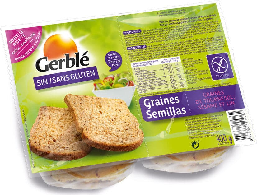 Gerblé Pain aux graines Gerblé sans gluten packshot