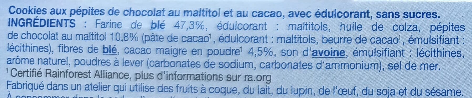 Gerblé Cookie cacao pépites Sans Sucre packshot