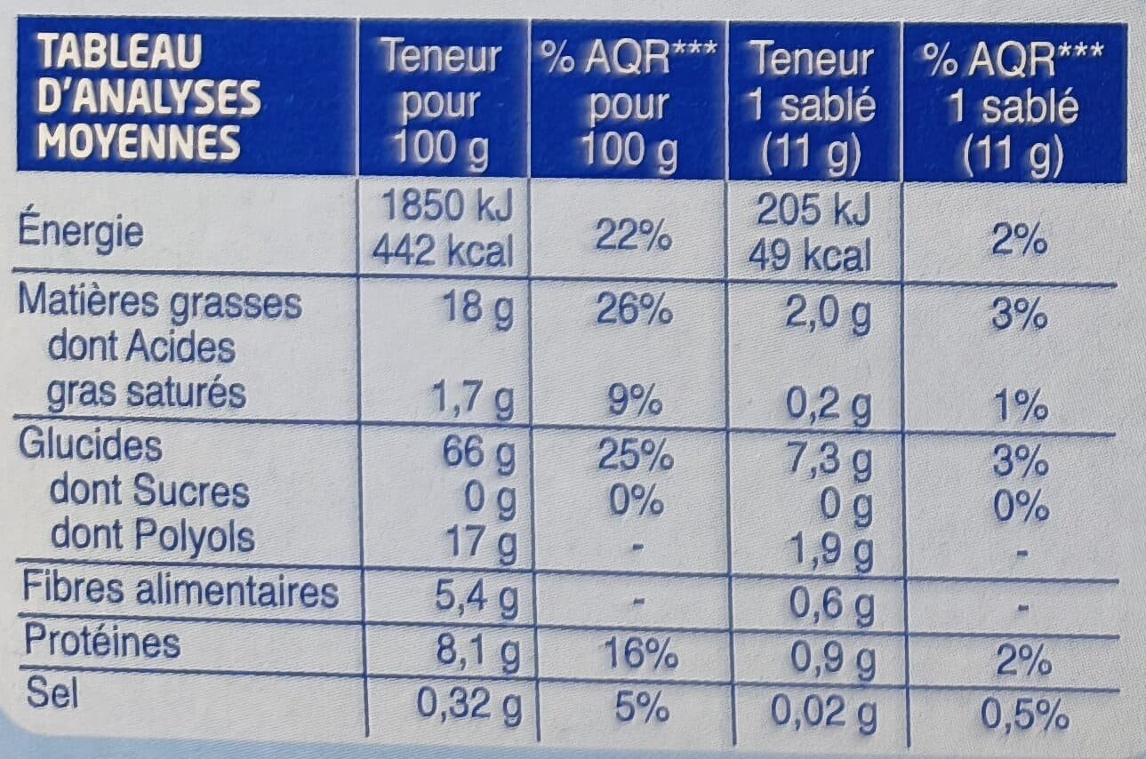 Gerblé Sablé sésame saveur vanille packshot