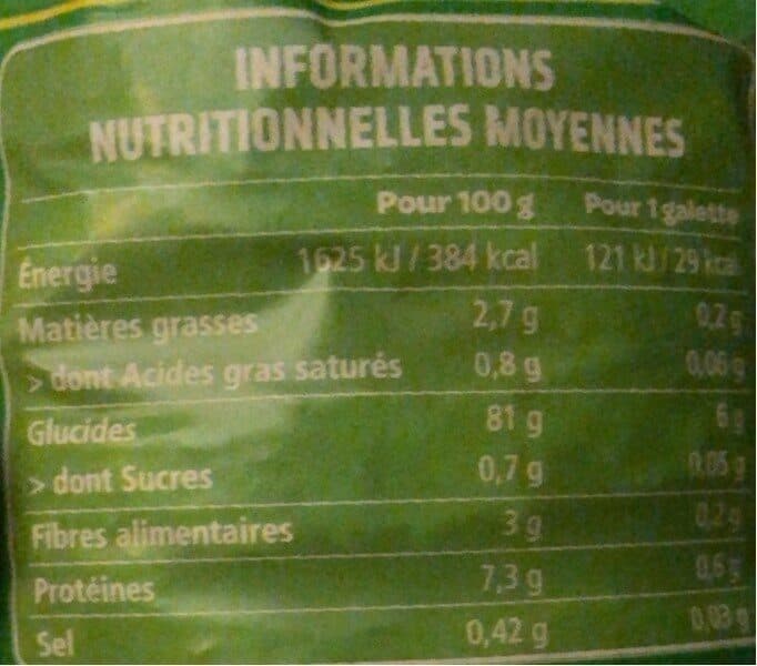 Céréal Bio Galette de riz complet nature packshot