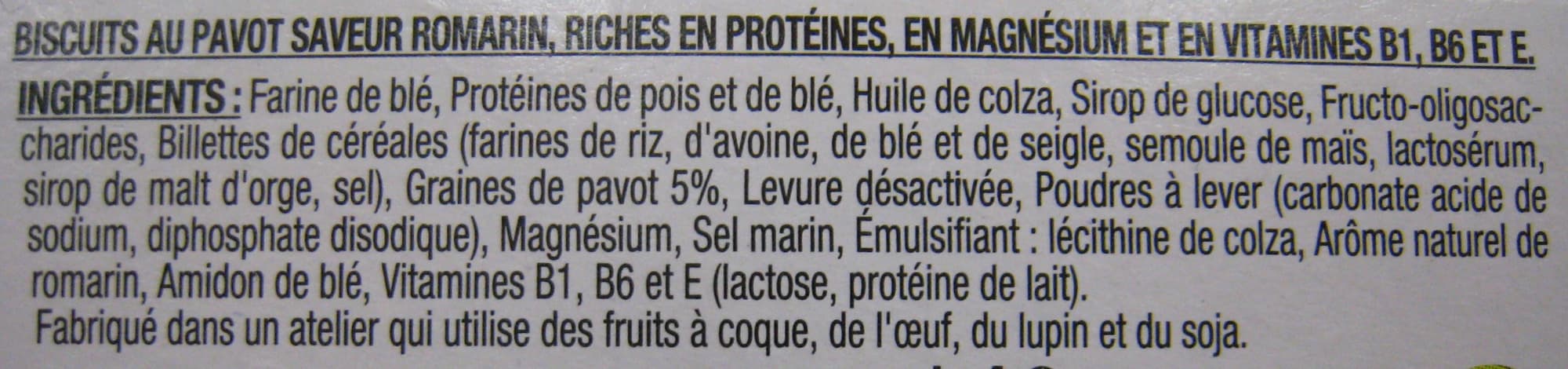 Gerlinéa Biscuits pavot saveur romarin Gerlinéa packshot