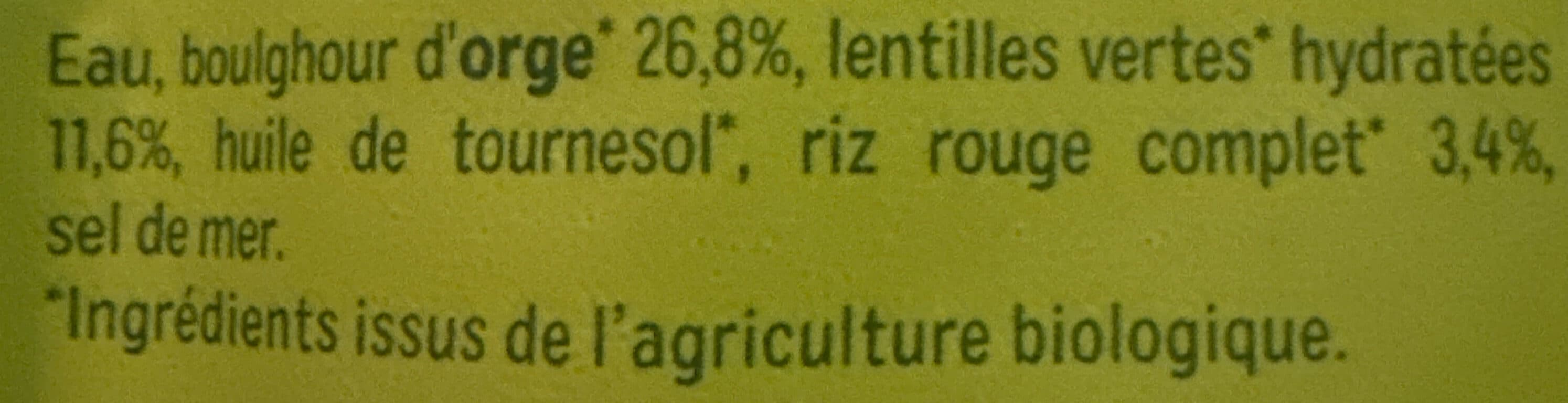 Céréal Bio Orge, lentilles vertes, riz rouge au naturel packshot