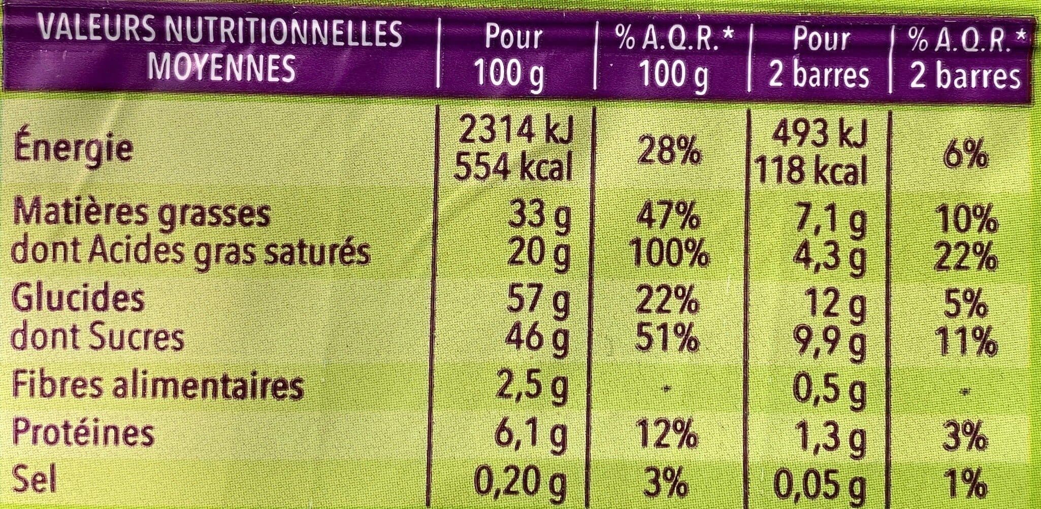 Gerblé Barres Chocolat Farines De Riz Et De Teff packshot