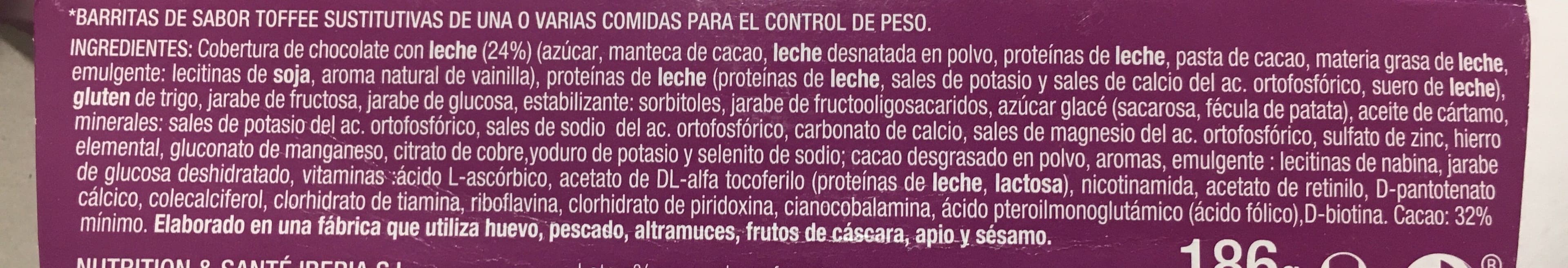 Bimanan Sustitutivos sabor toffee packshot