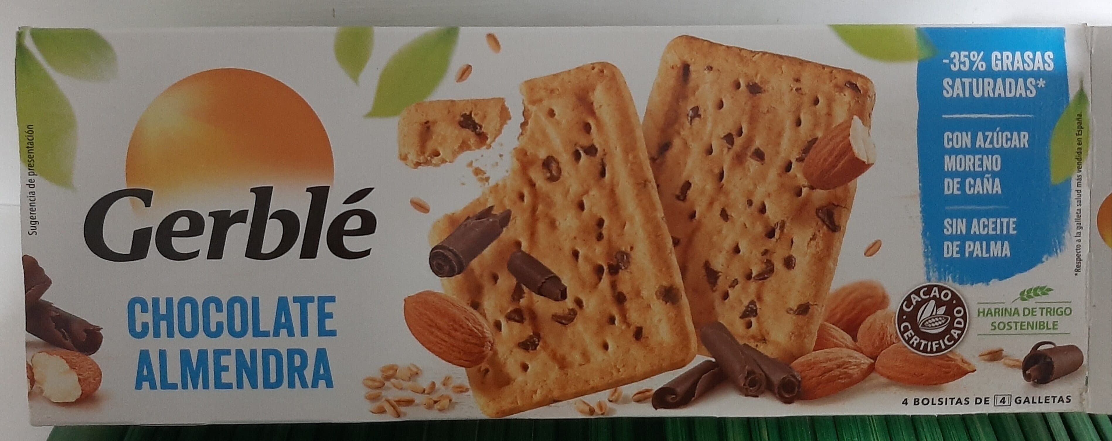 Gerblé Galletas chocolate almendra packshot