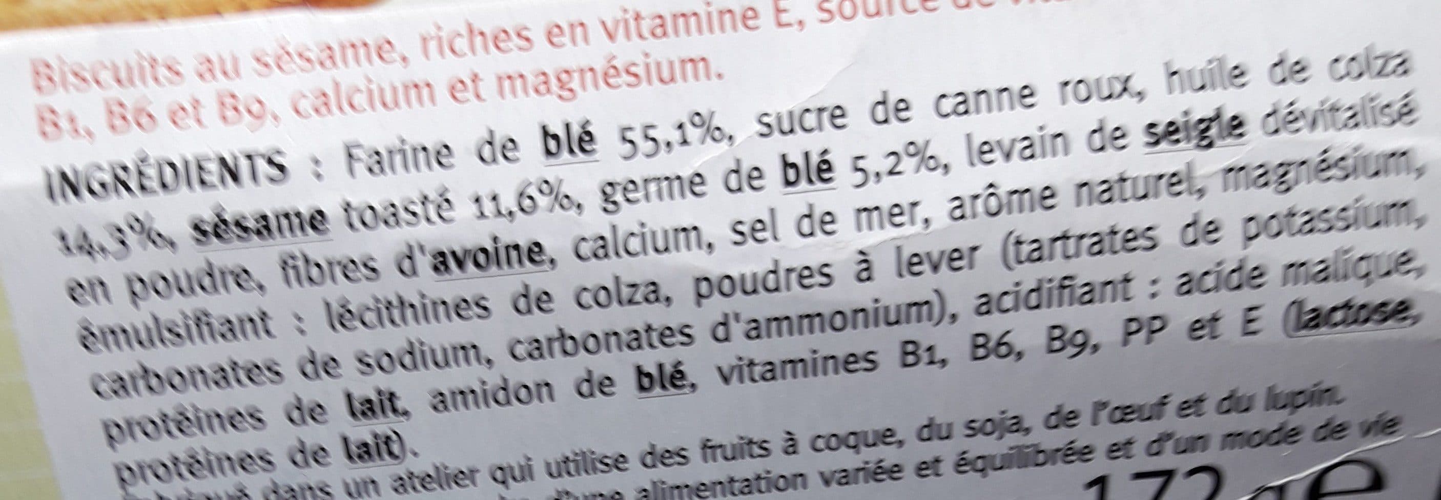 gerblé Biscuit sésame Gerblé packshot