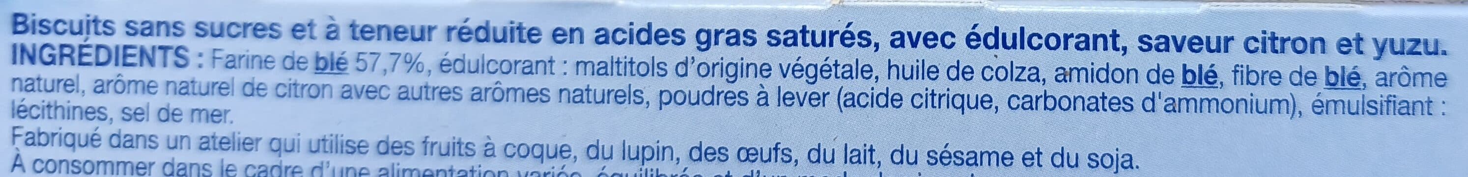 Gerblé Sablés sans sucres saveur citron yuzu packshot