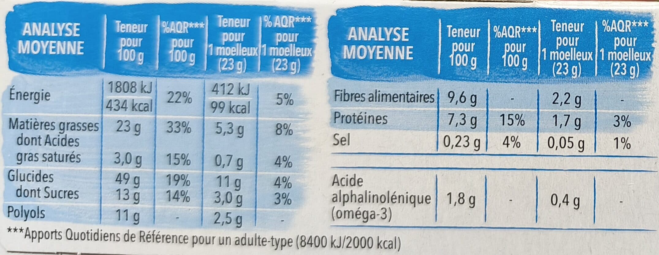 Gerblé Moelleux chocolat noix packshot