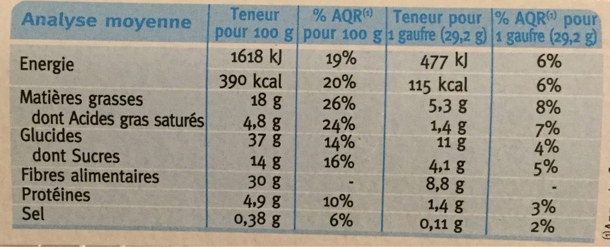 Gerblé Gaufre Sirop d'Agave à la farine d'épeautre packshot