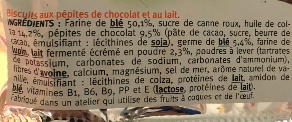 Gerblé Biscuits Pepites De Chocolat Au Lait packshot